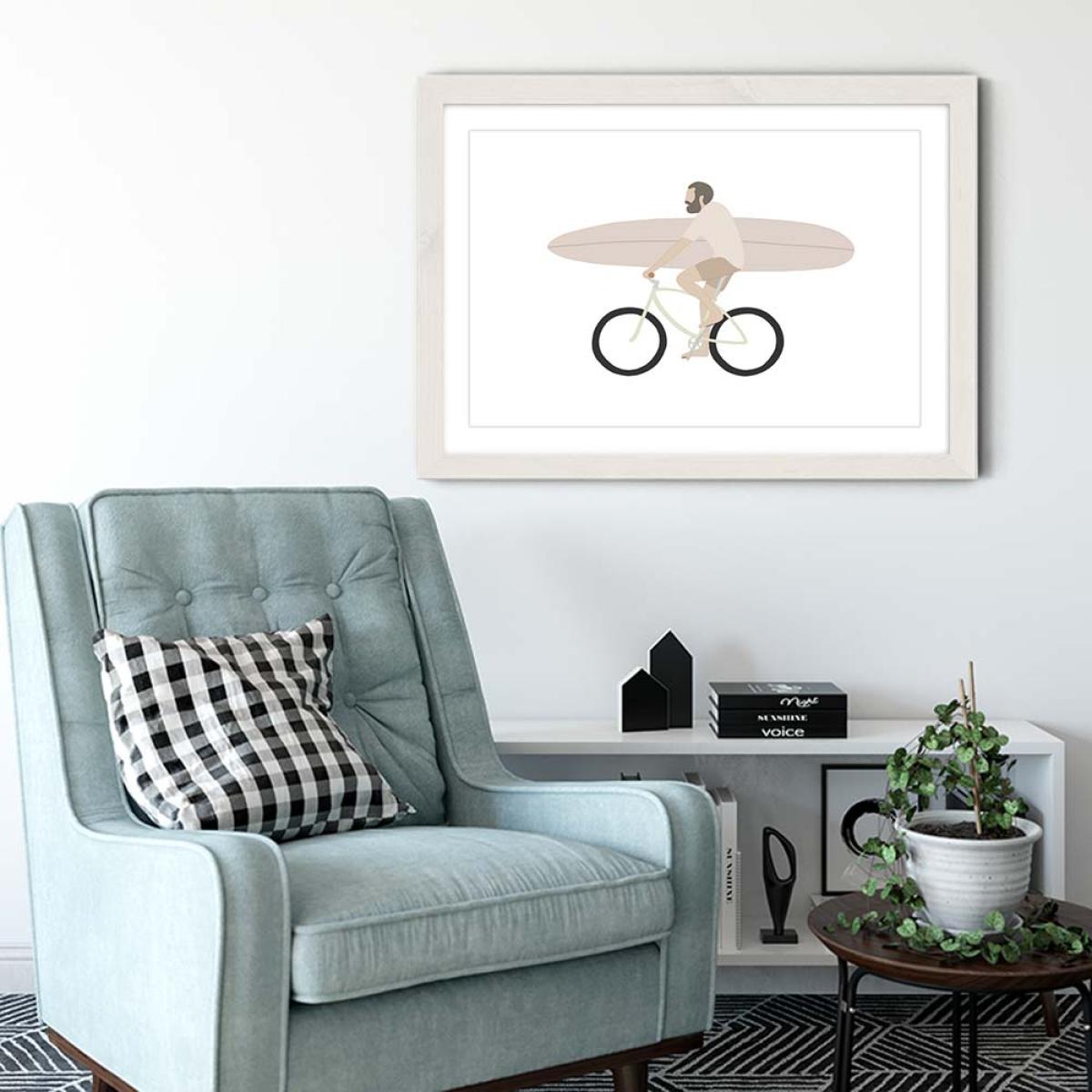 Seeking Waves Art Print White Frame – image 6