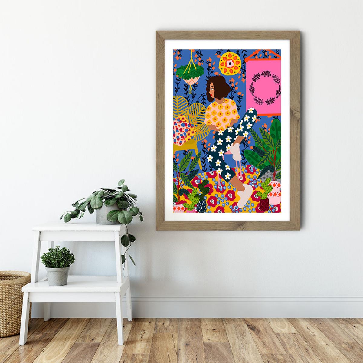 Just Chillin Art Print Oak Frame – image 5