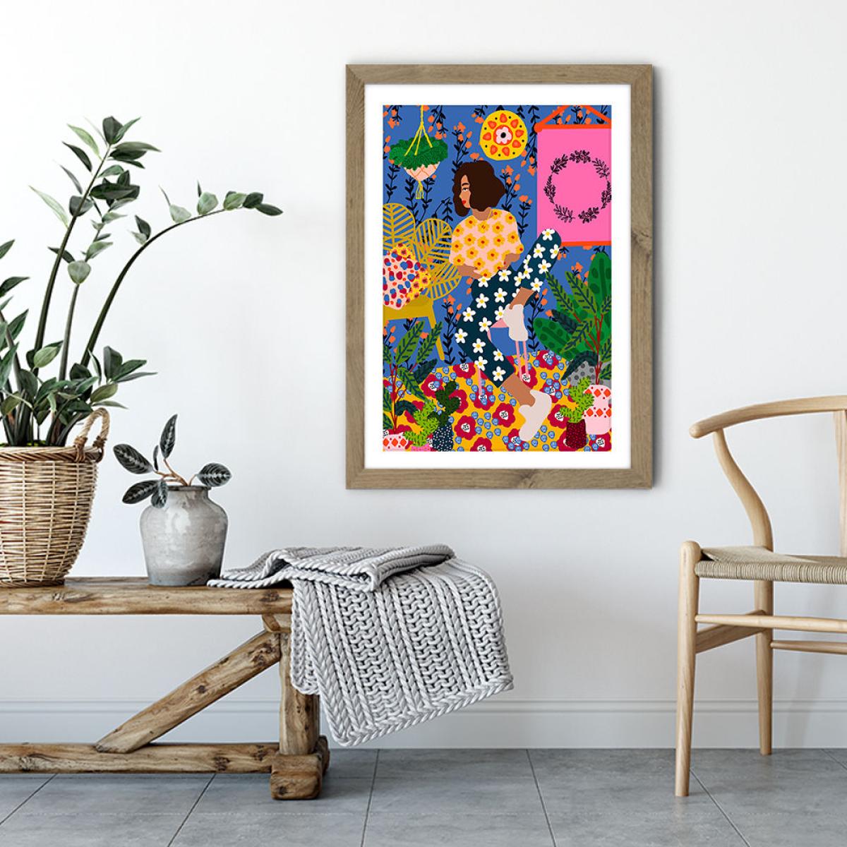 Just Chillin Art Print Oak Frame – image 6