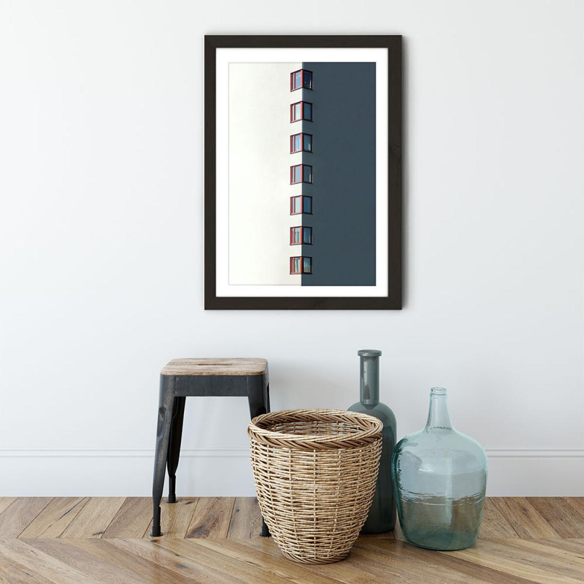 Red Windows Art Print Black Frame – image 2