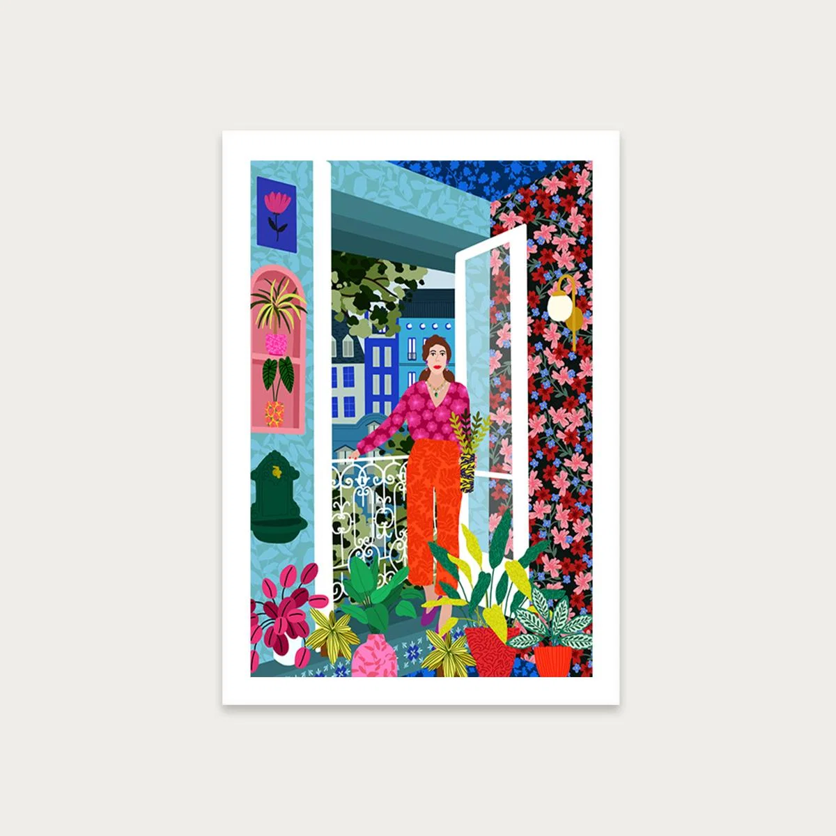 Decorating My apartment Art Print Unframed