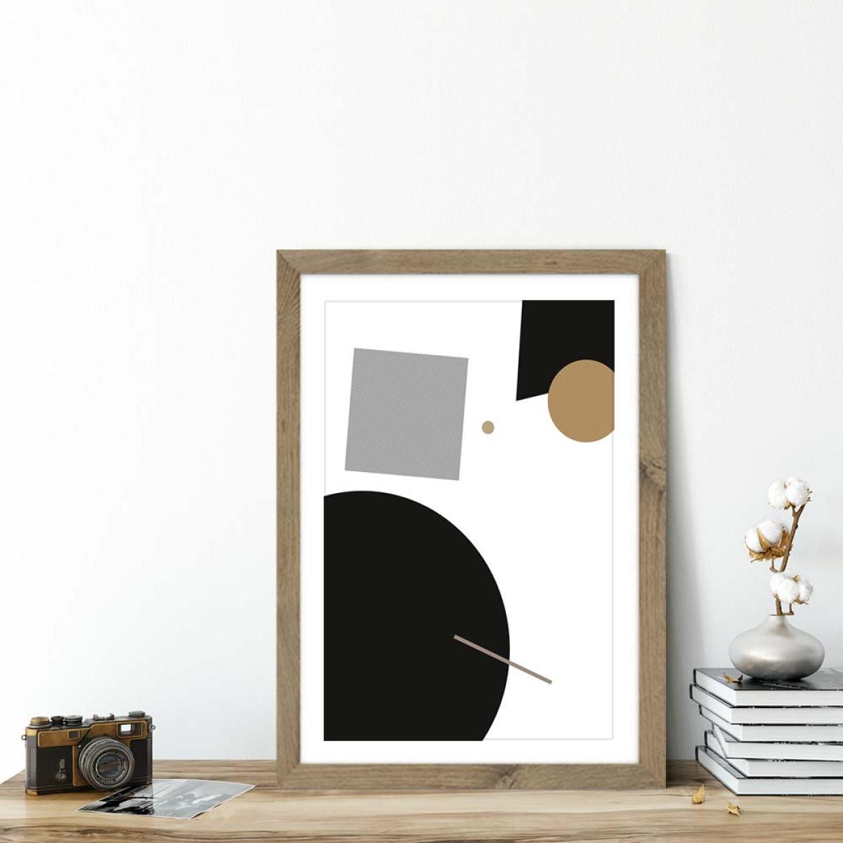 Minimal Geo 2 Art Print Oak Frame – image 5
