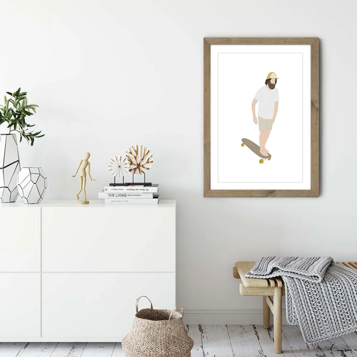 Toes Art Print Oak Frame – image 3