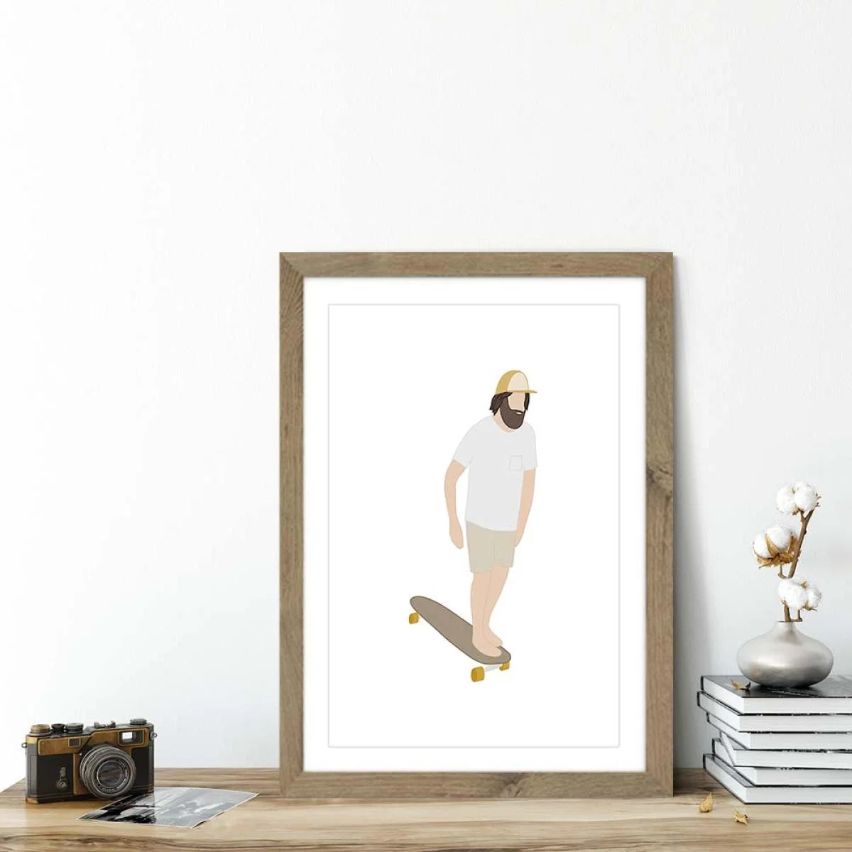 Toes Art Print Oak Frame – image 5