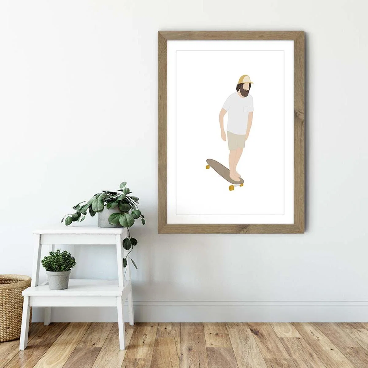 Toes Art Print Oak Frame – image 6