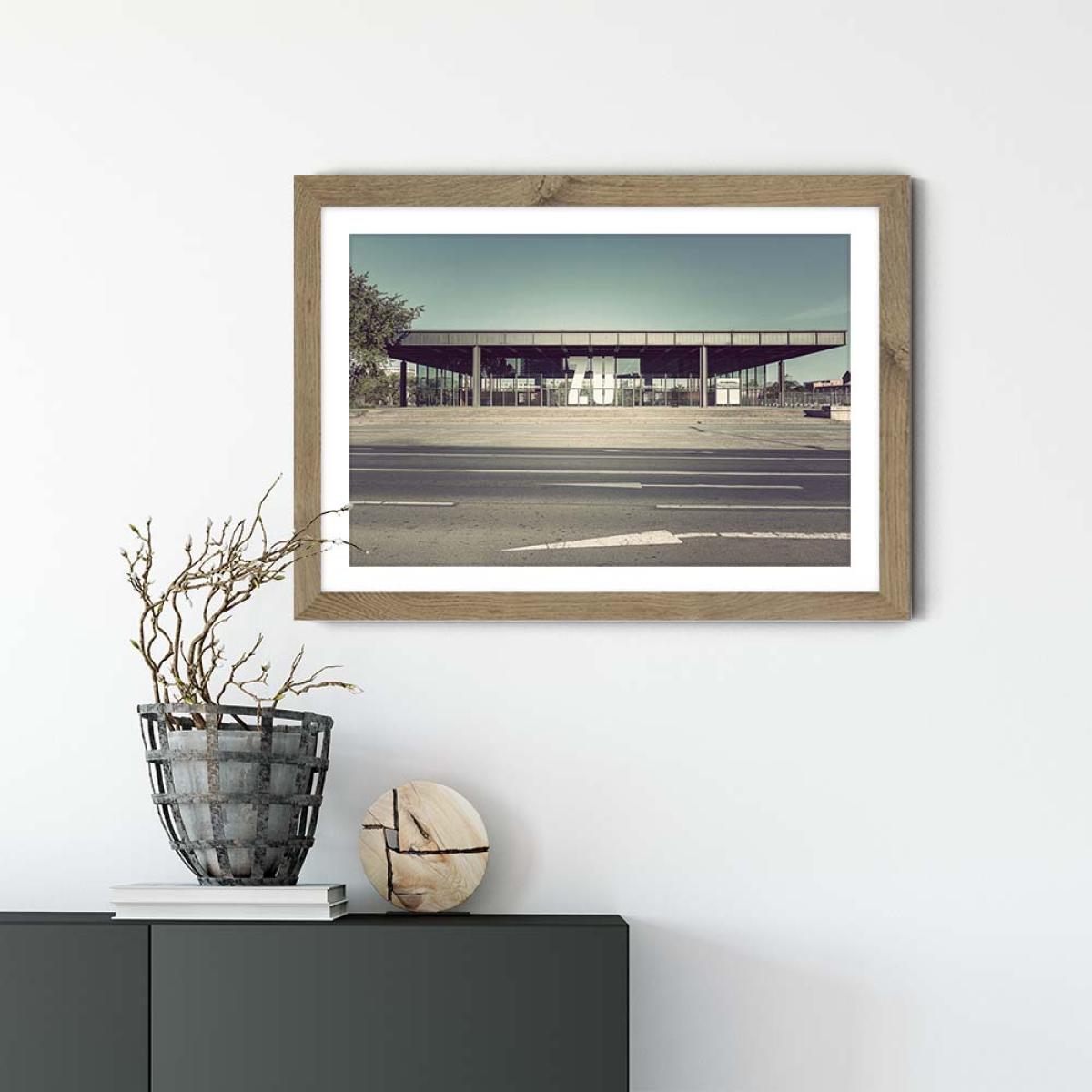 Neue Nationalgalerie Art Print Oak Frame – image 2