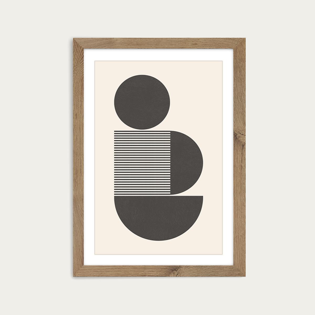 Block II Art Print Oak Frame – image 1