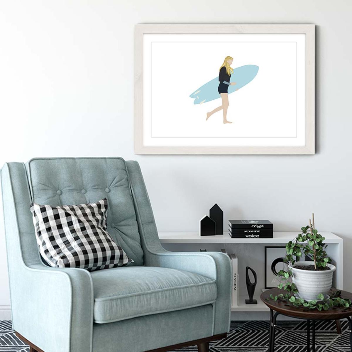 Anna Art Print White Frame – image 4