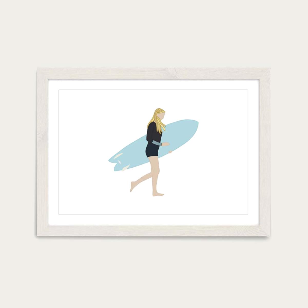Anna Art Print White Frame – image 1