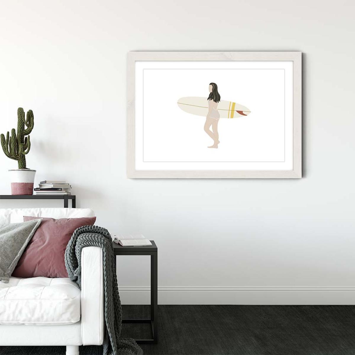 Hazee Summer Art Print White Frame – image 3