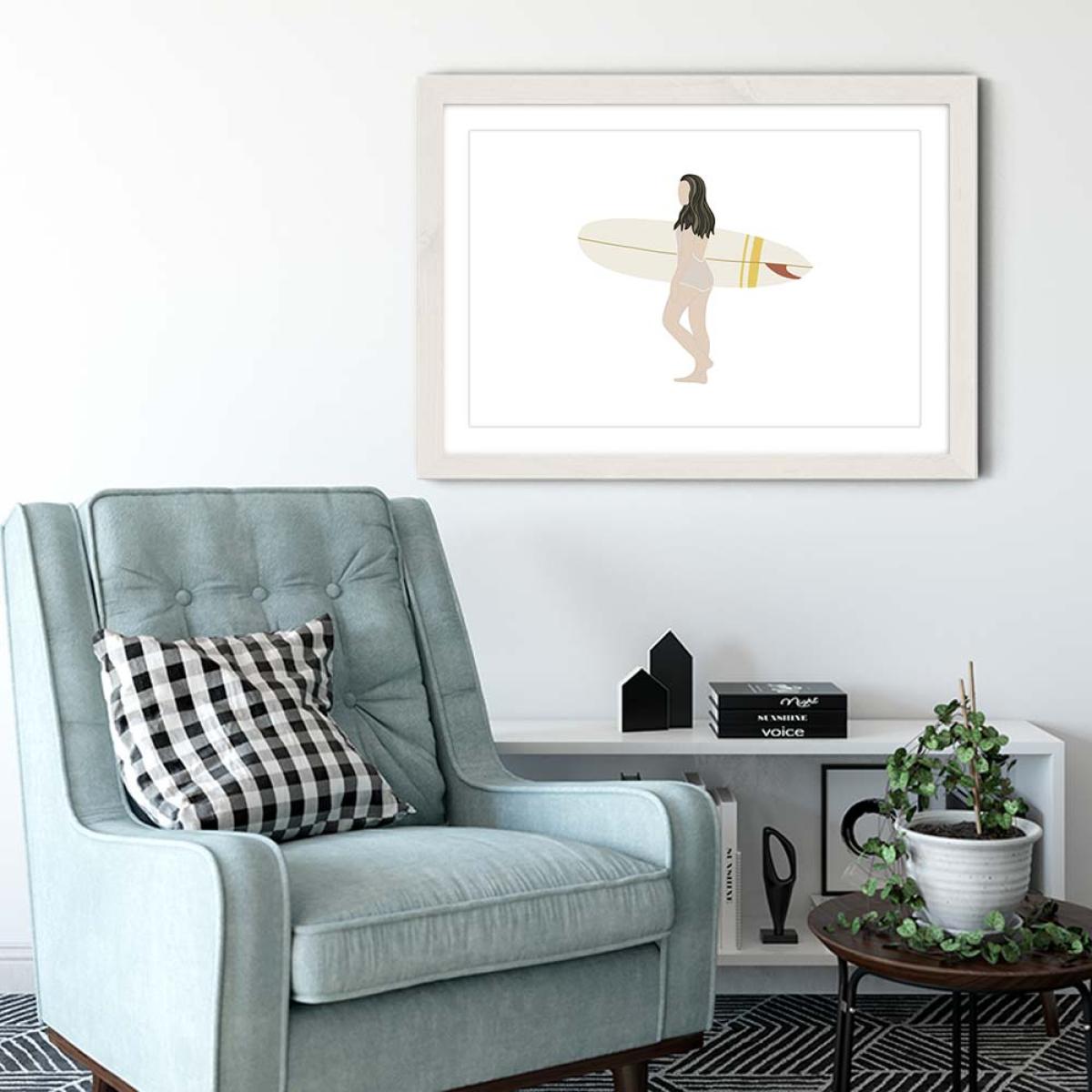 Hazee Summer Art Print White Frame – image 4