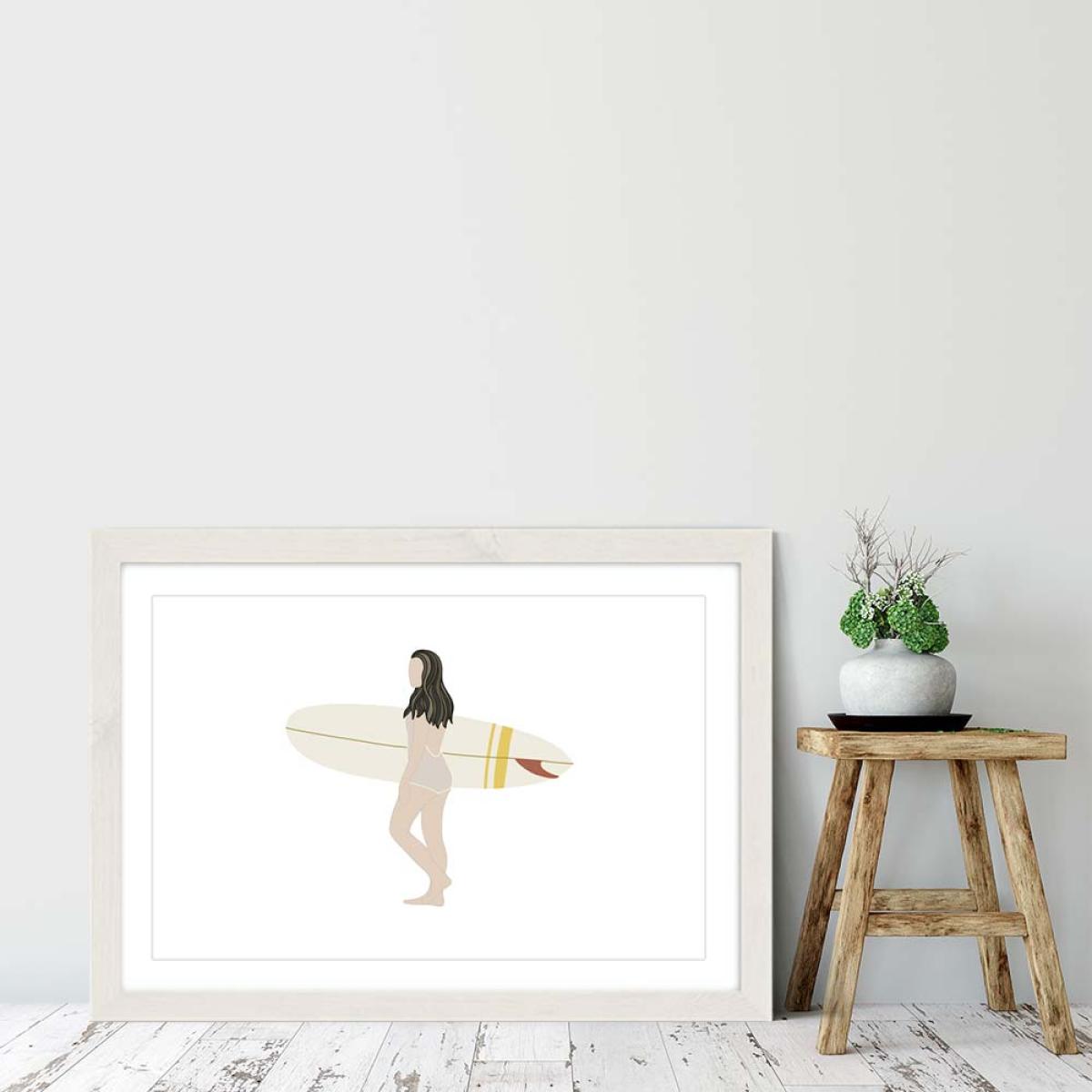 Hazee Summer Art Print White Frame – image 6