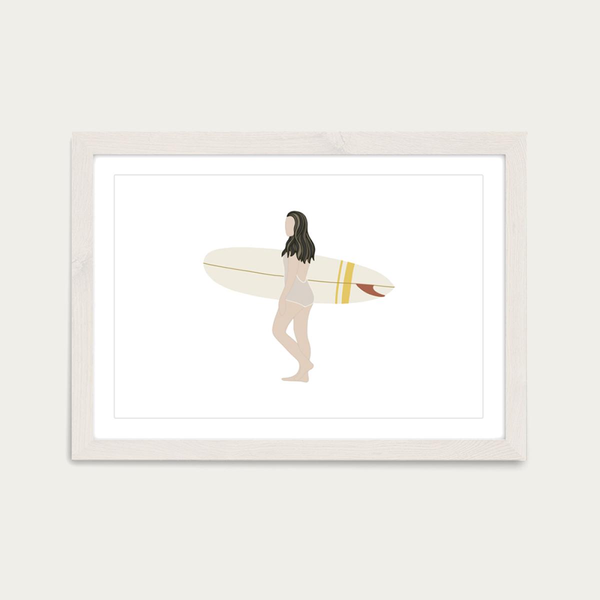 Hazee Summer Art Print White Frame – image 1