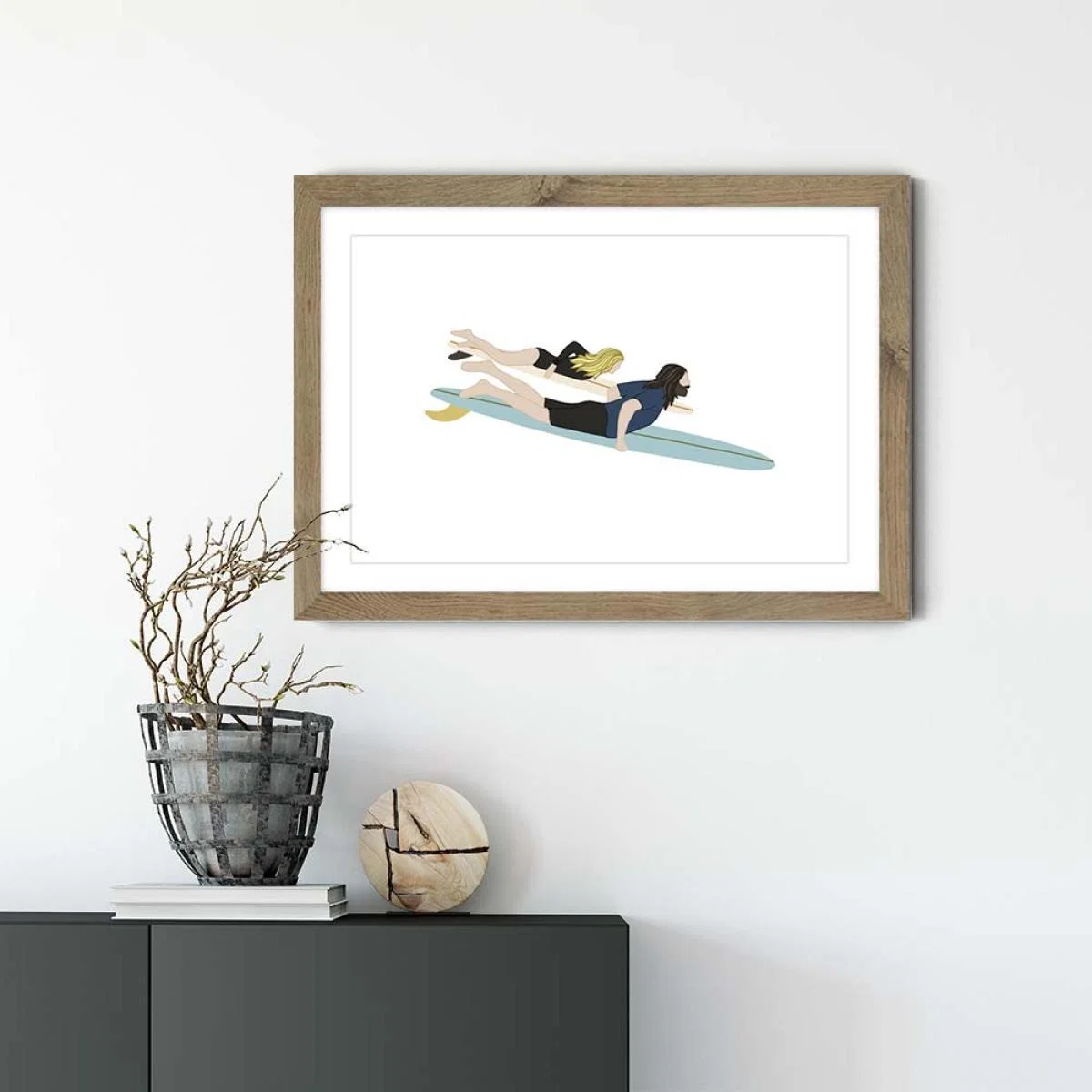 Jota Art Print Oak Frame – image 2
