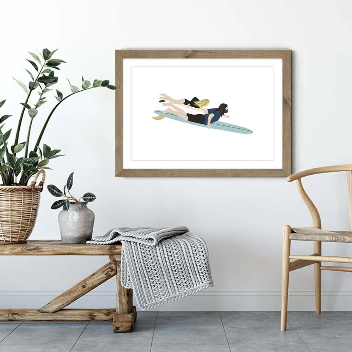 Jota Art Print Oak Frame – image 3