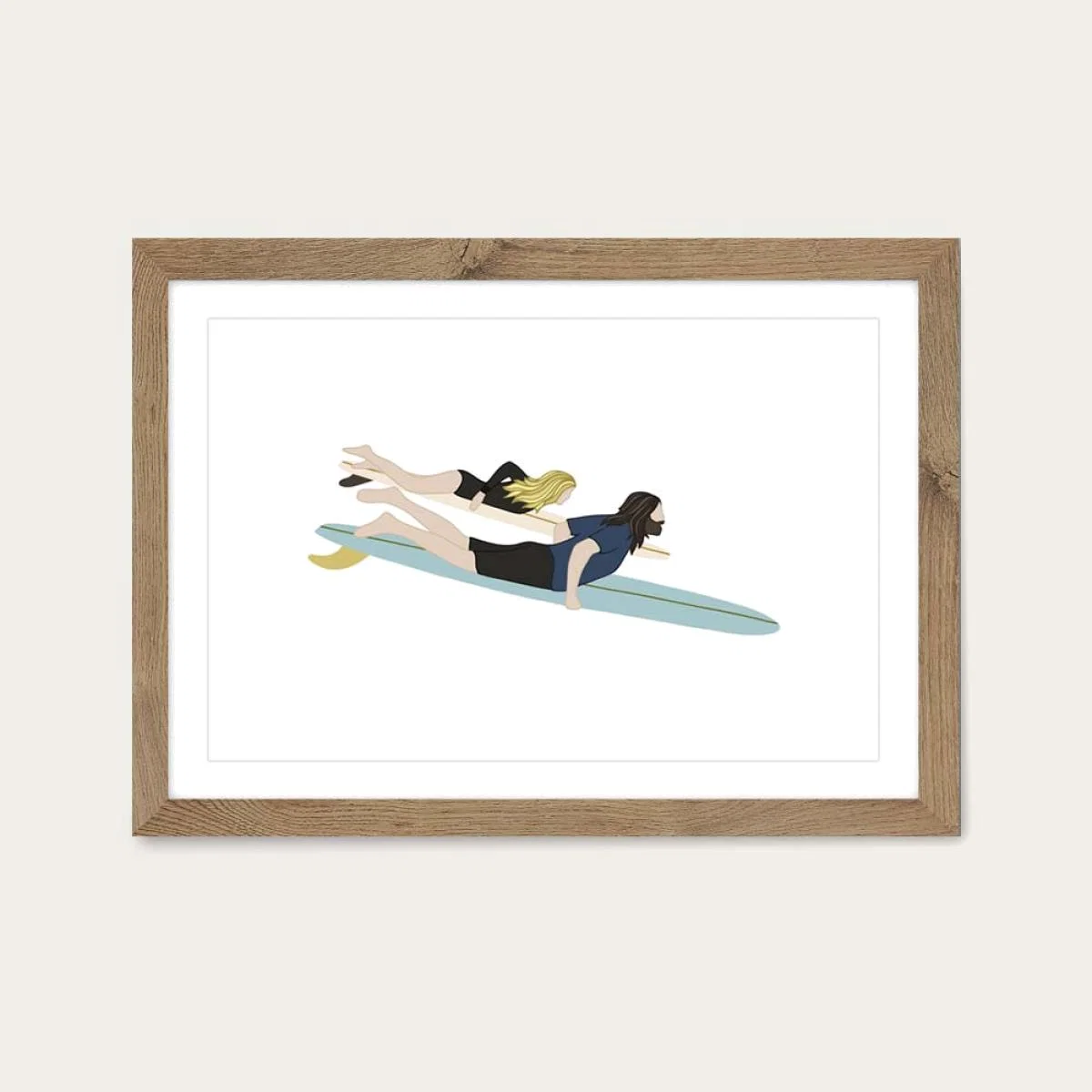 Jota Art Print Oak Frame – image 1