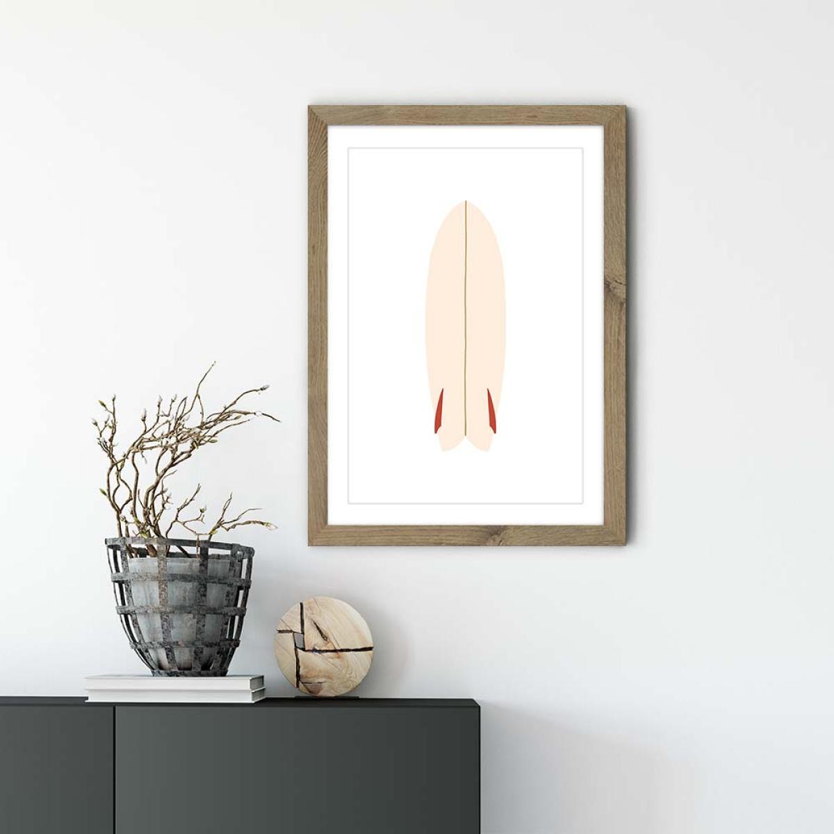 Fish Art Print Oak Frame – image 2
