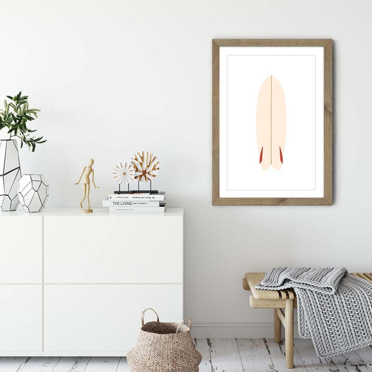 Fish Art Print Oak Frame – image 3