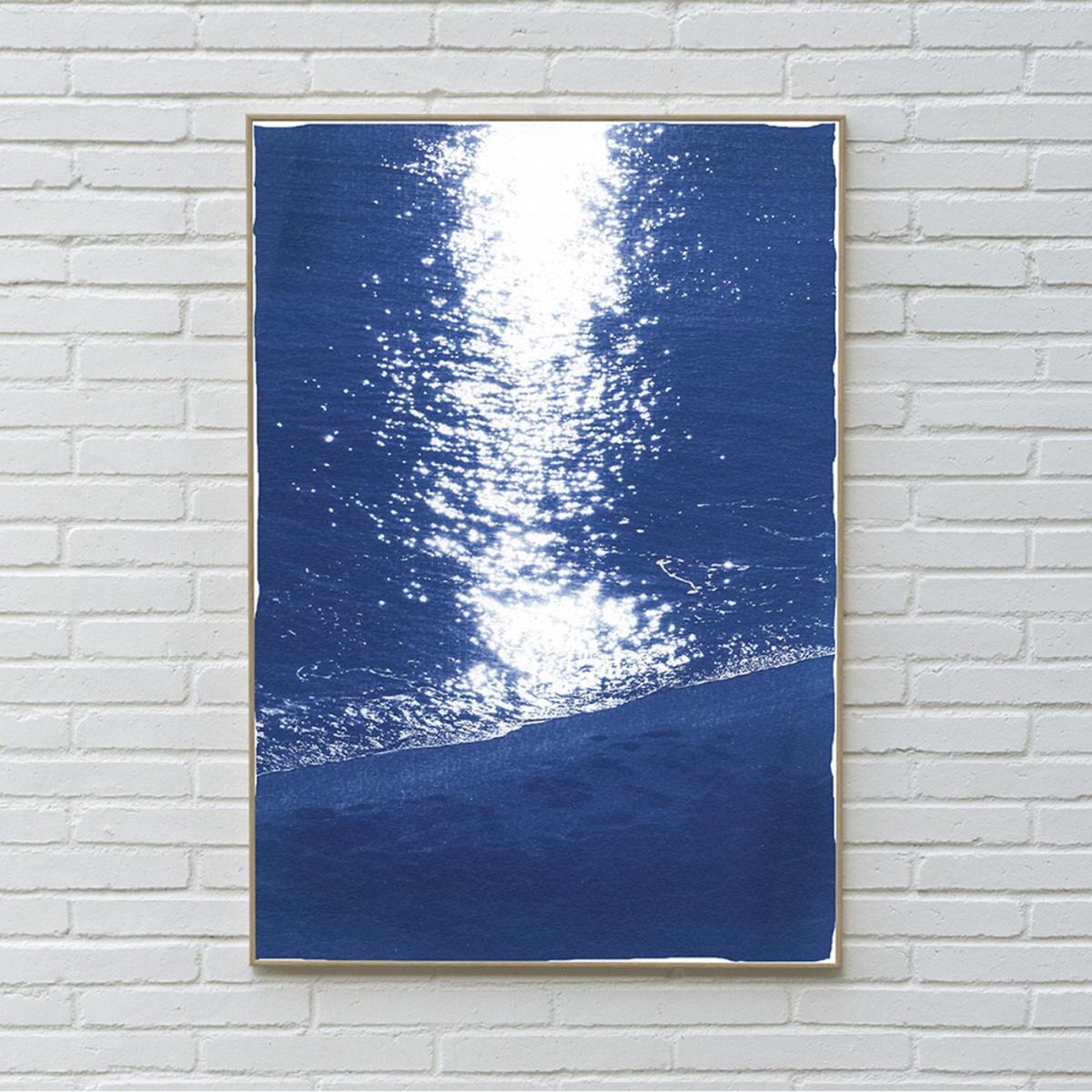 Abstract Cloudy Ovals Handmade Cyanotype Art Print – image 6