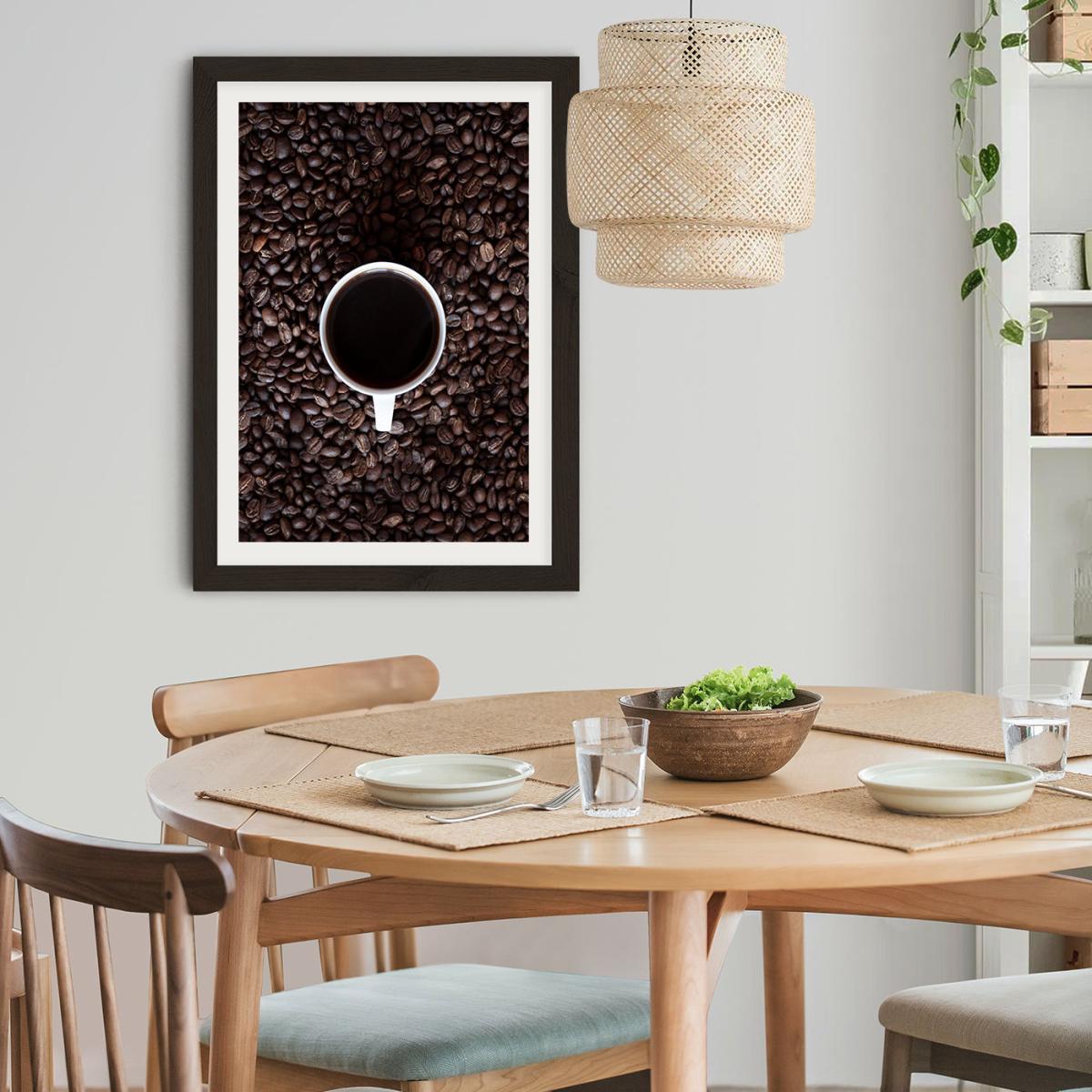 Black Coffee Please Wake Me Up Art Print Black Frame – image 9