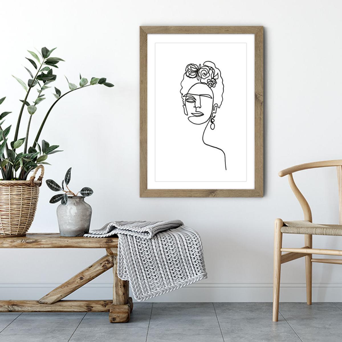 Frida Kahlo Art Print Oak Frame – image 4
