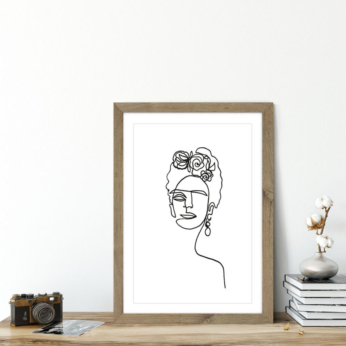 Frida Kahlo Art Print Oak Frame – image 5