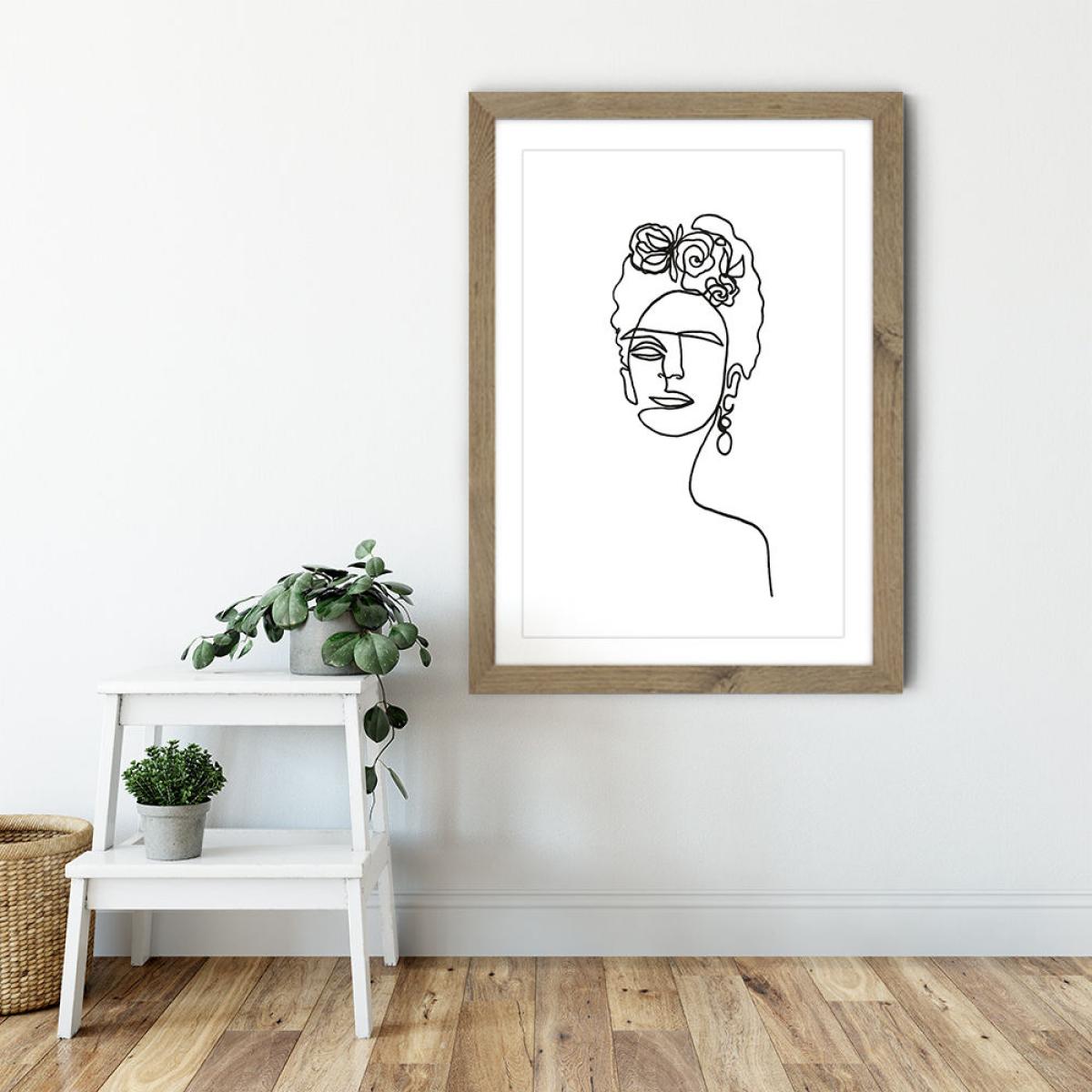 Frida Kahlo Art Print Oak Frame – image 6