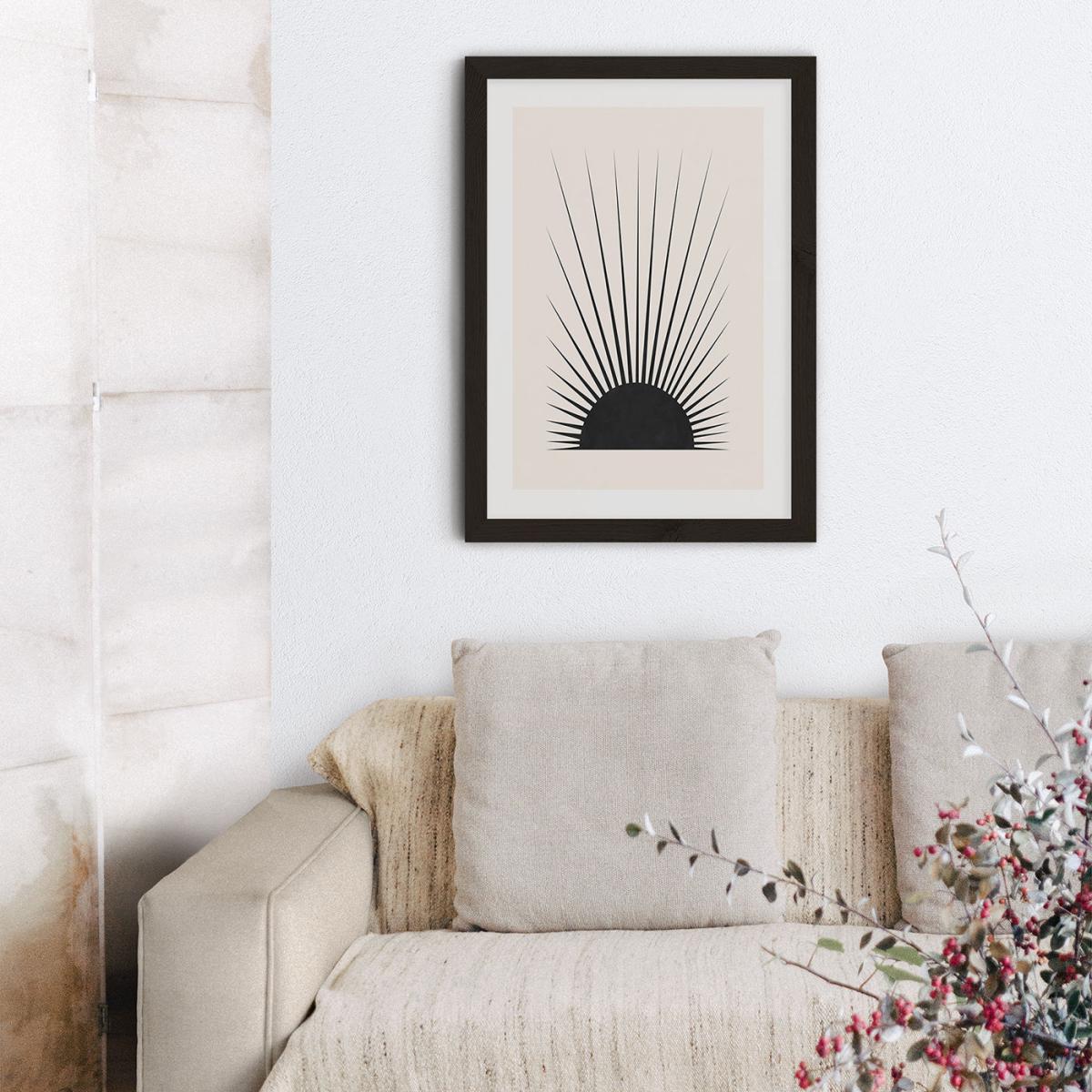 Minimal Sun Art Print Black Frame – image 5
