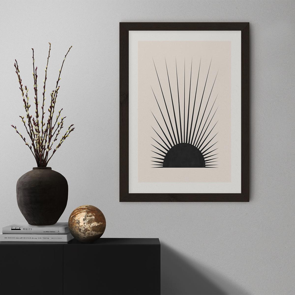 Minimal Sun Art Print Black Frame – image 6