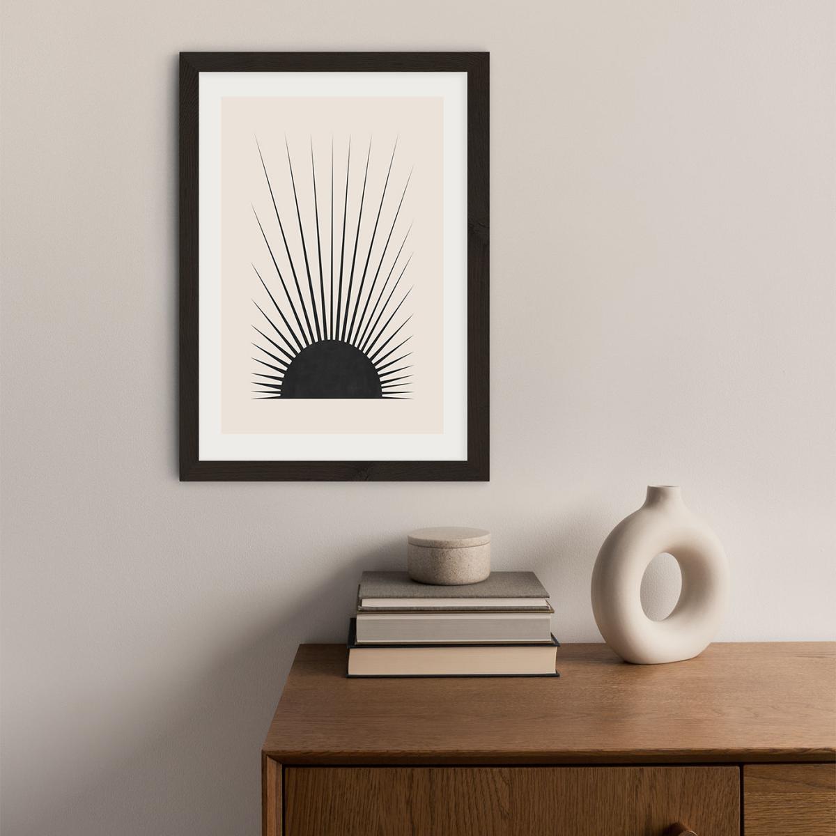 Minimal Sun Art Print Black Frame – image 7