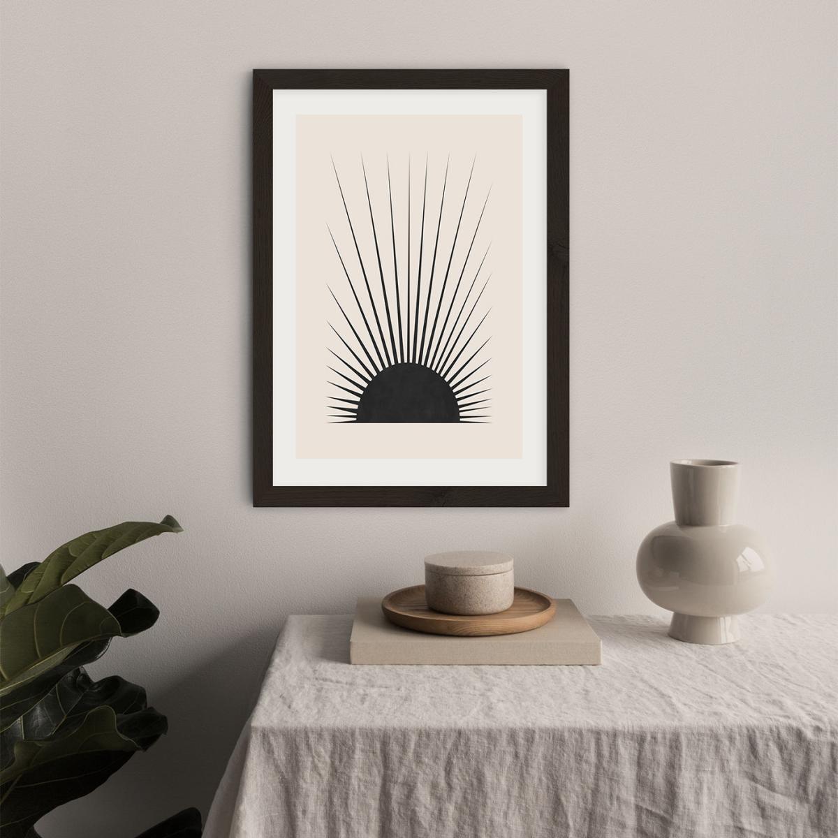 Minimal Sun Art Print Black Frame – image 8