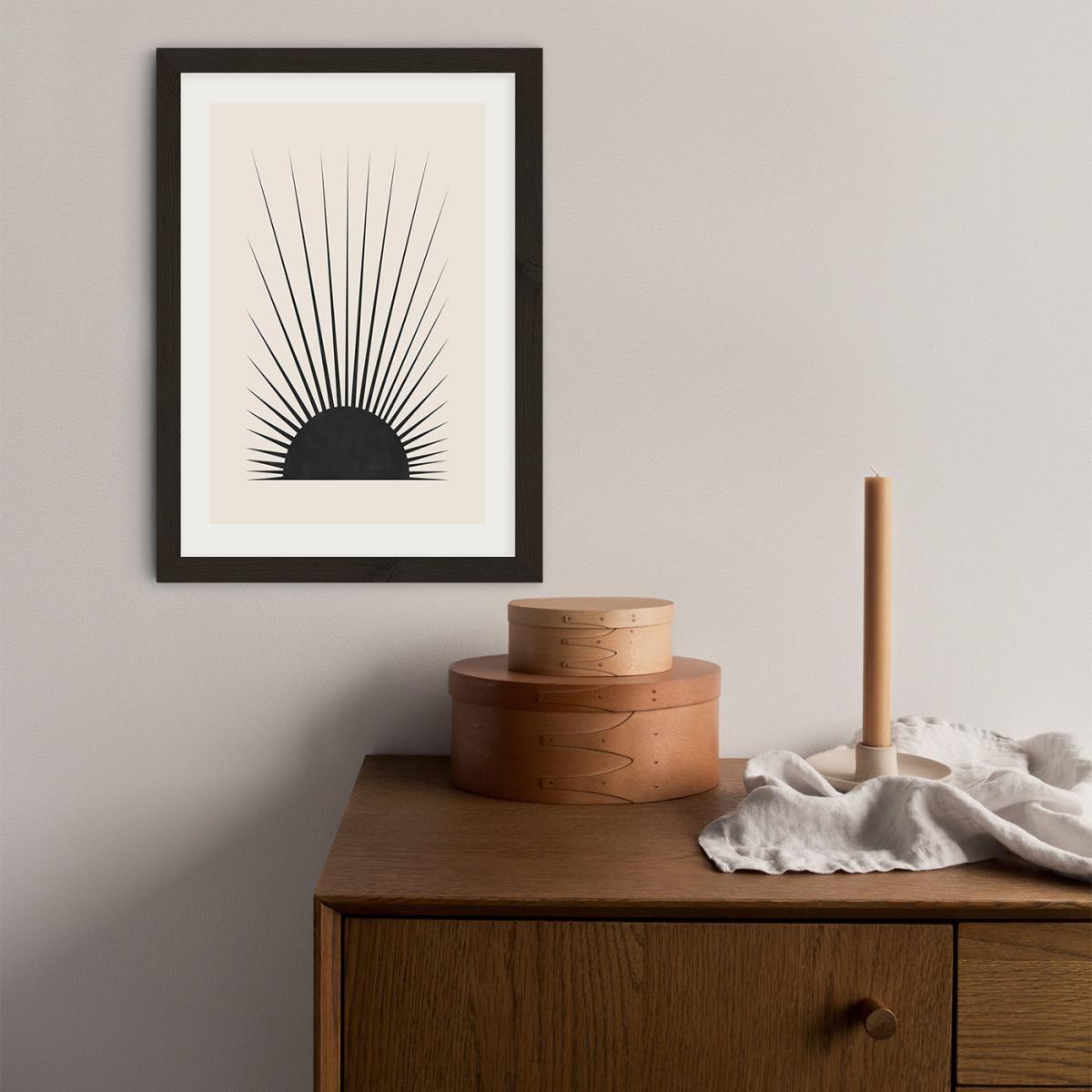 Minimal Sun Art Print Black Frame – image 9
