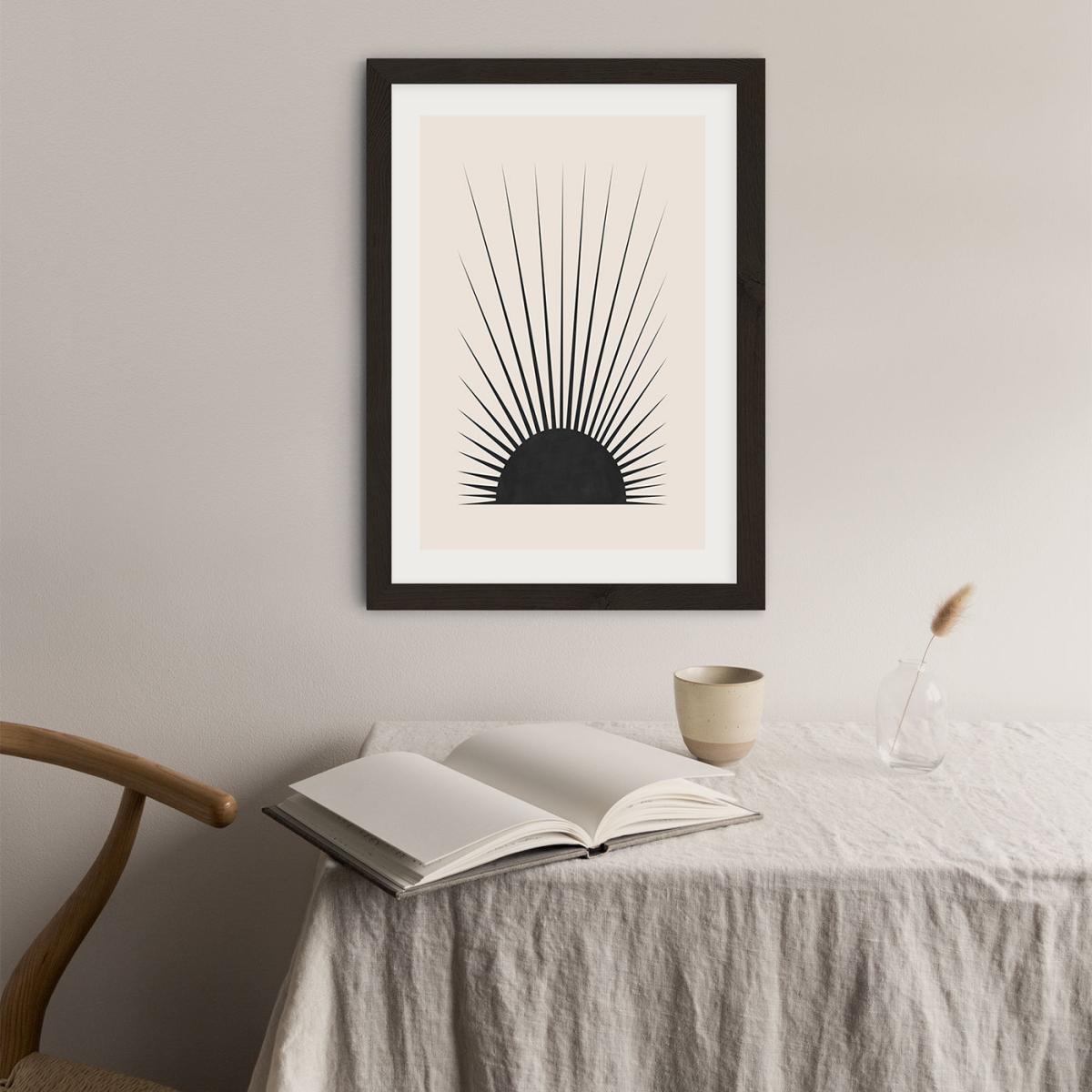 Minimal Sun Art Print Black Frame – image 10