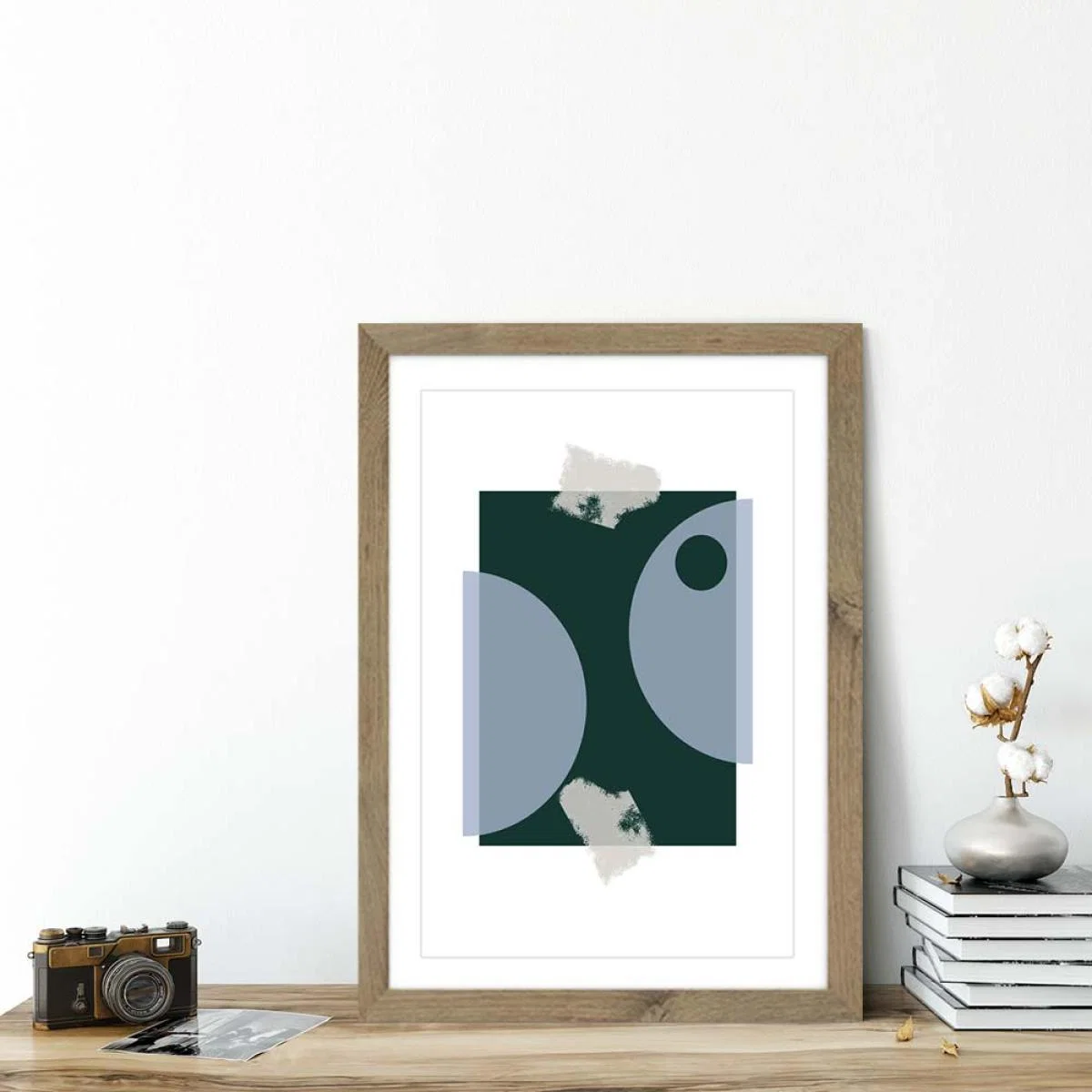 Oak Frame Blue & Green Art Print – image 4