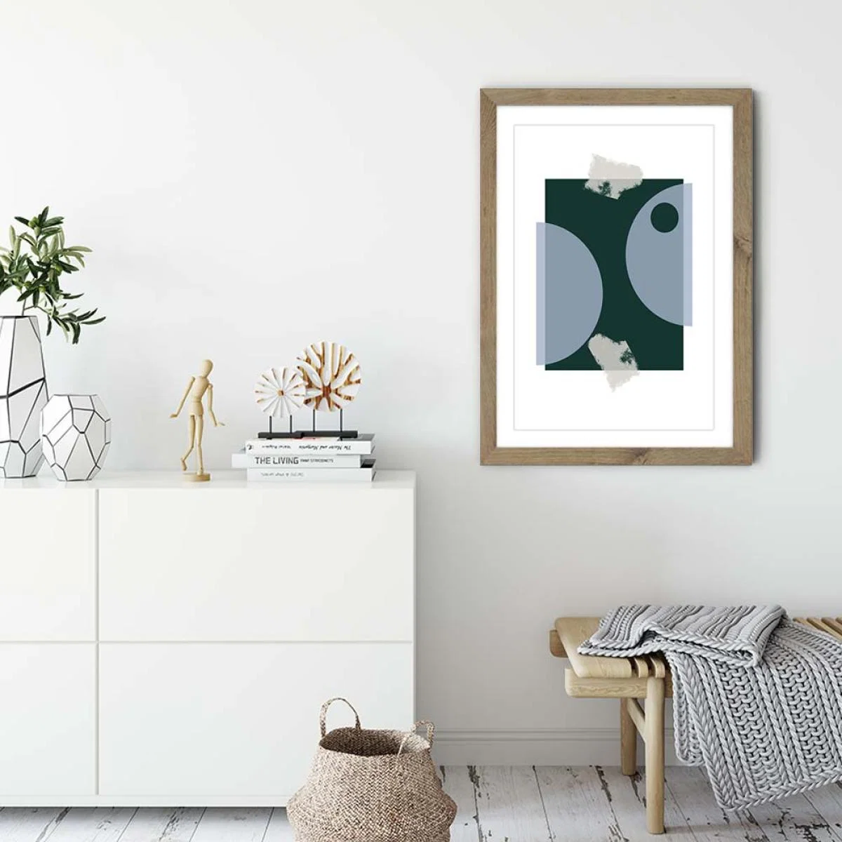 Oak Frame Blue & Green Art Print – image 6