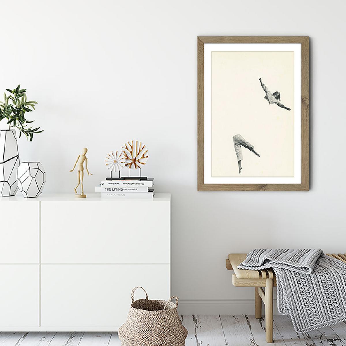 Disconnected Art Print Oak Frame – image 3