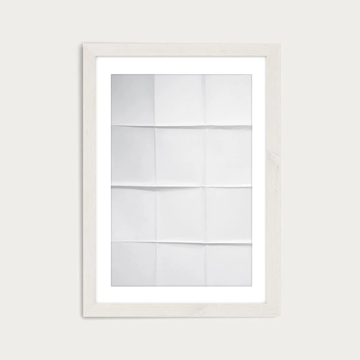 Paper Grid Art Print White Frame