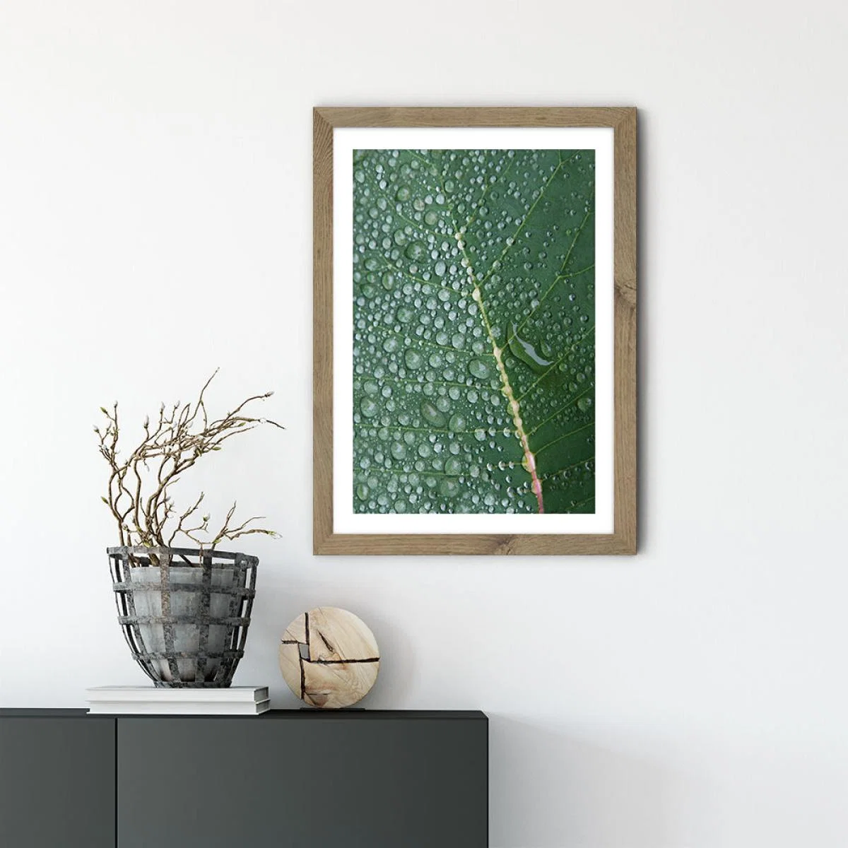 Morning in the Woods Art Print Oak Frame – image 2
