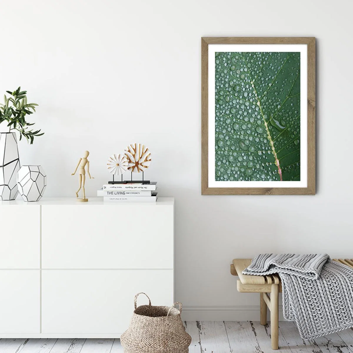 Morning in the Woods Art Print Oak Frame – image 3
