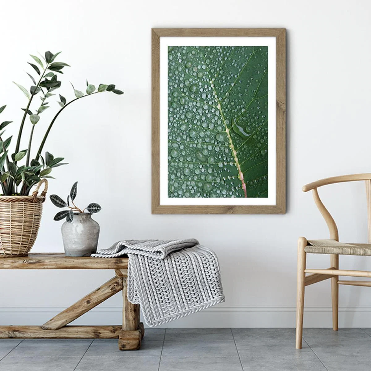 Morning in the Woods Art Print Oak Frame – image 4