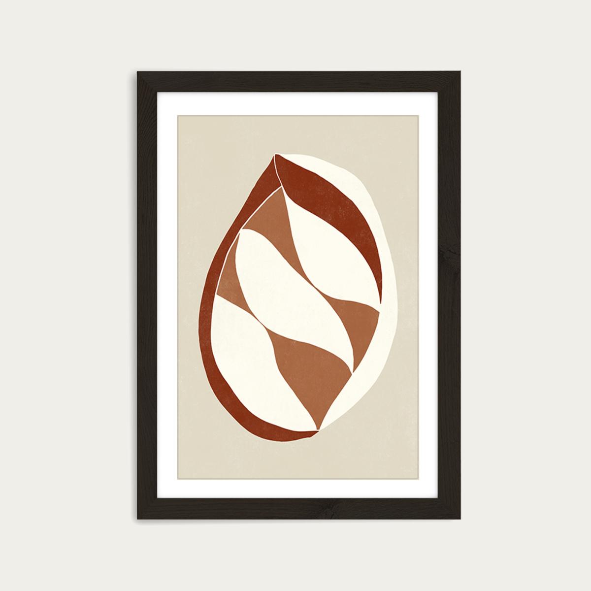 Pod Umber Art Print Black Frame – image 1