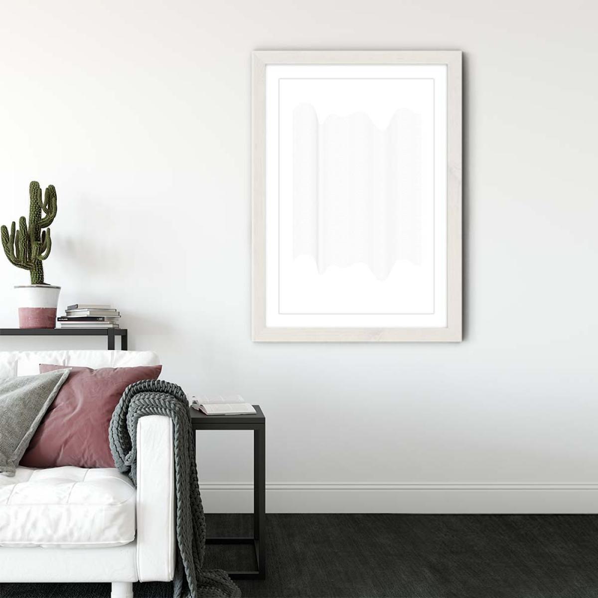 White Frame Waves Art Print – image 3