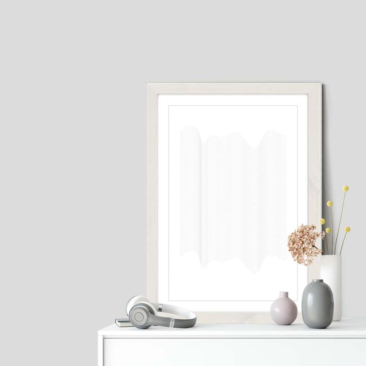 White Frame Waves Art Print – image 7