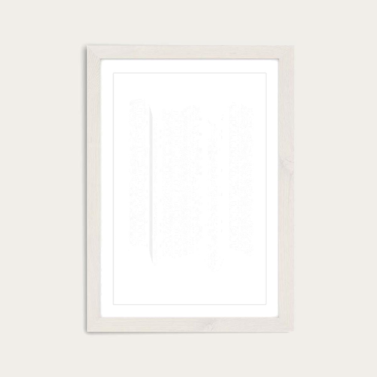 White Frame Waves Art Print – image 1