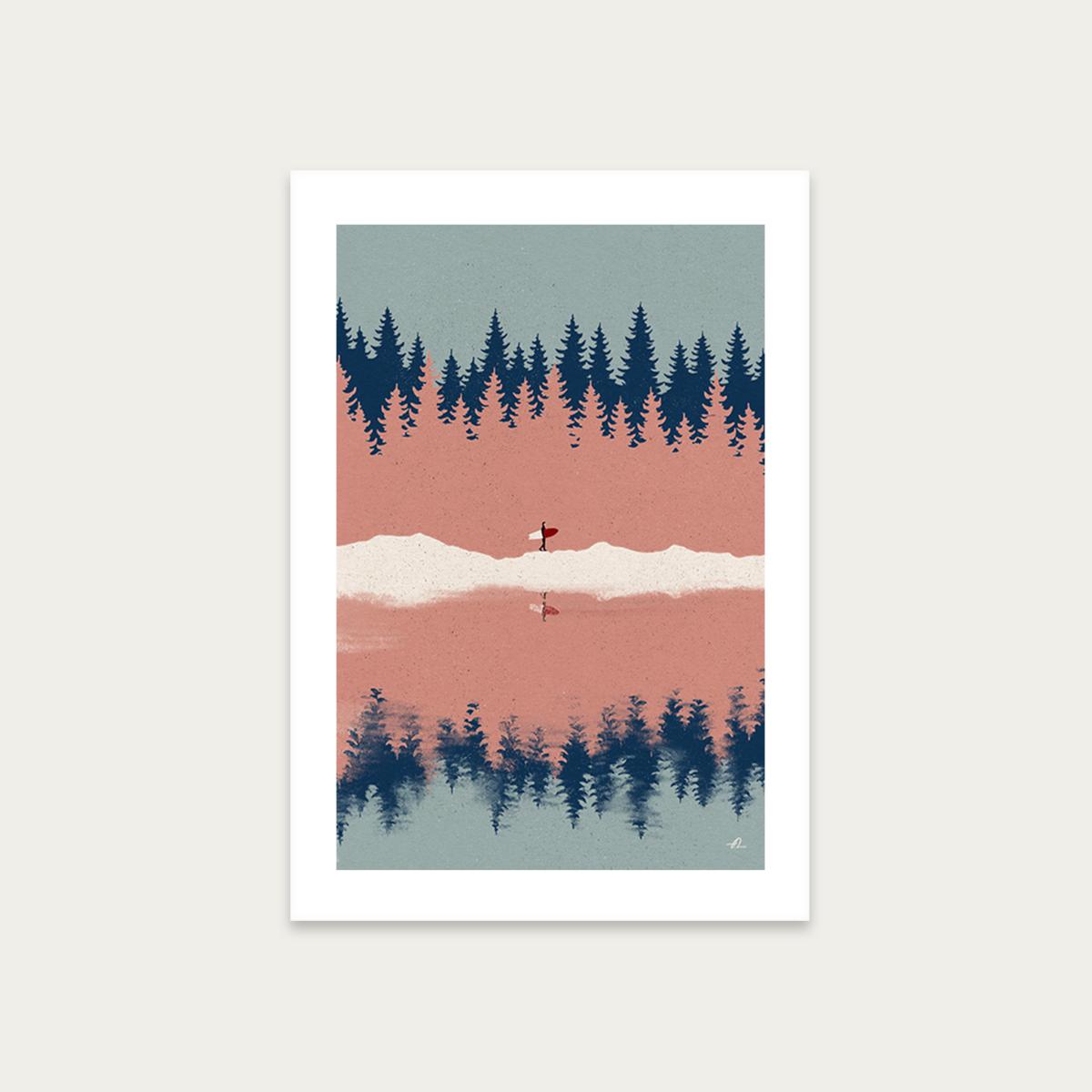 No Palmtrees Art Print Unframed