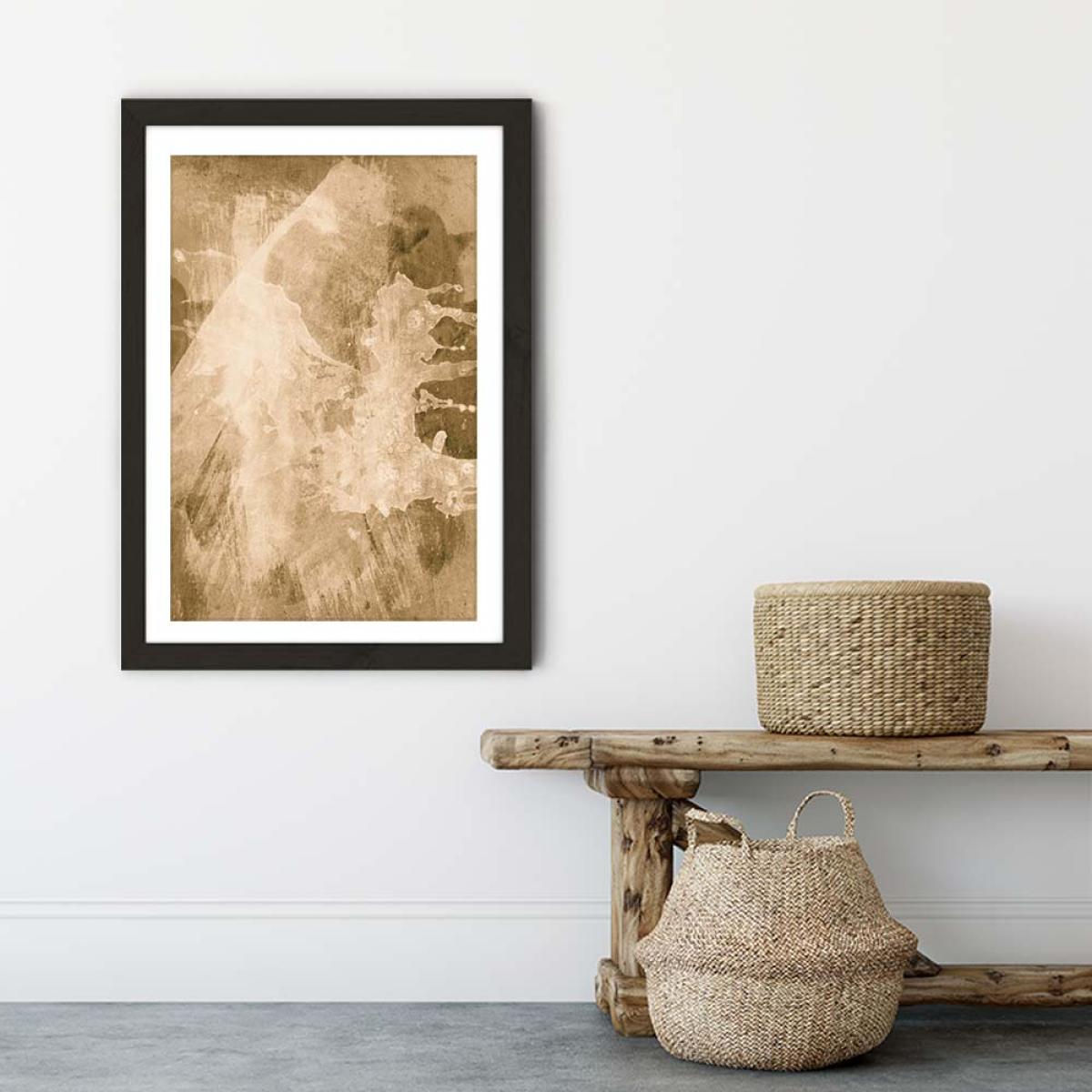 Flint Abstract Gold Art Print Black Frame – image 6