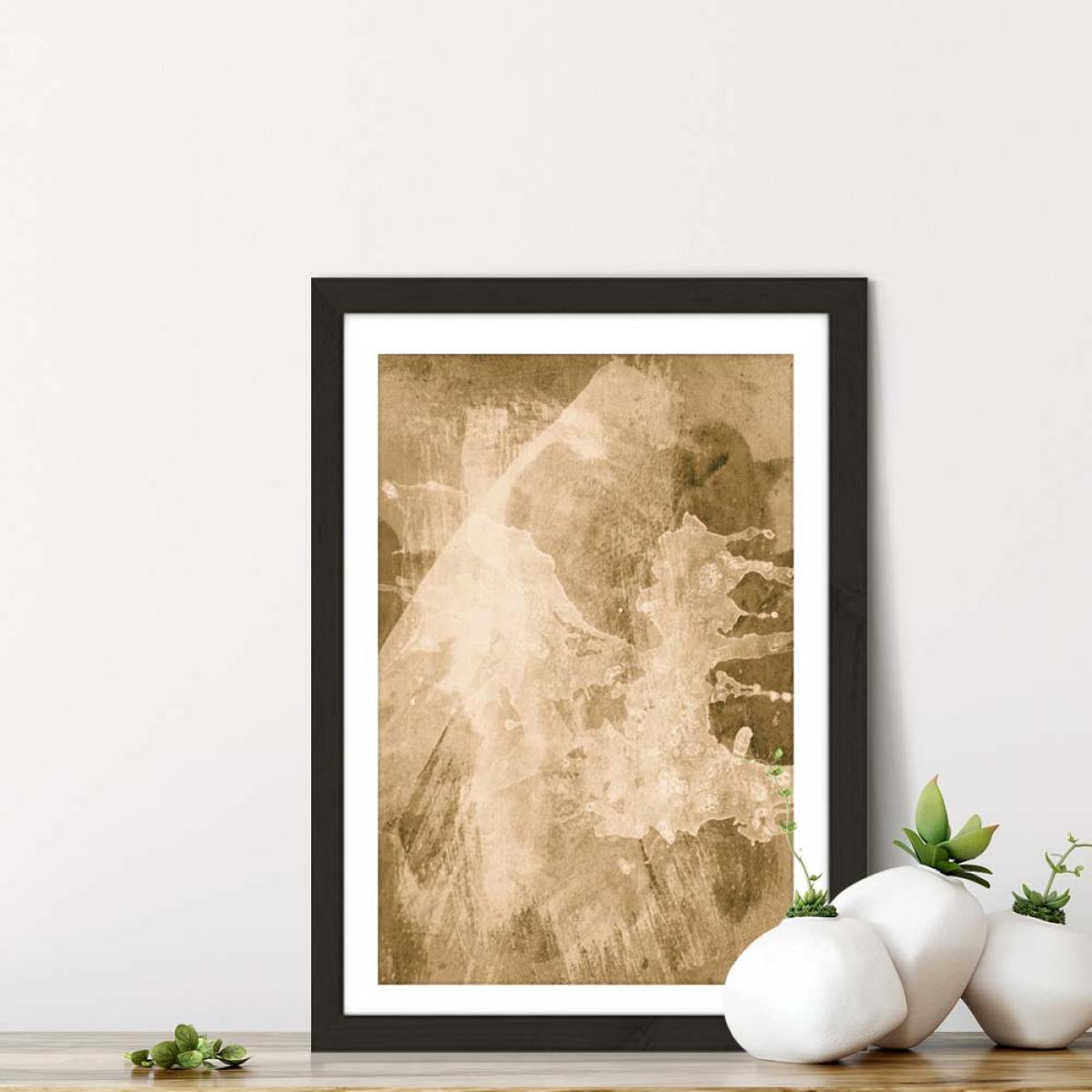Flint Abstract Gold Art Print Black Frame – image 7