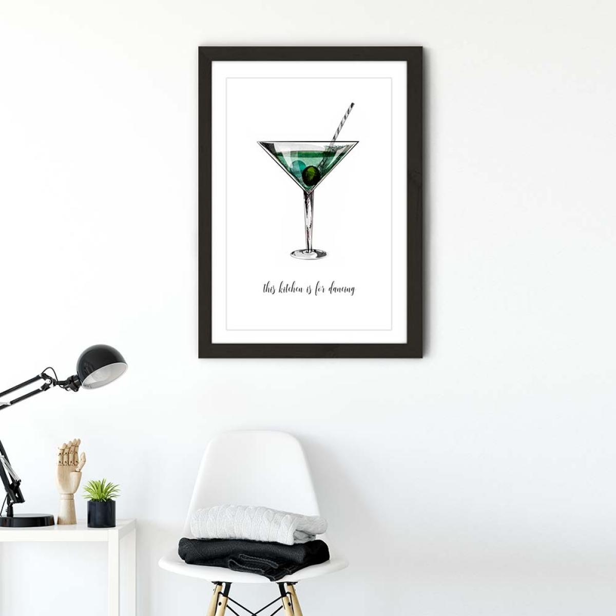 Kitchen For Dancing Art Print Black Frame – image 2