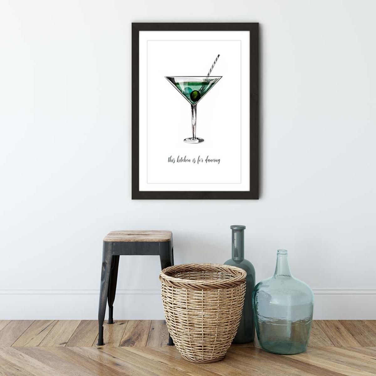 Kitchen For Dancing Art Print Black Frame – image 3