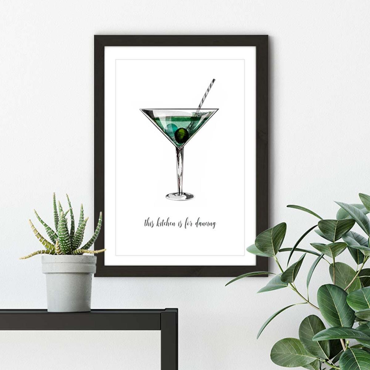 Kitchen For Dancing Art Print Black Frame – image 5